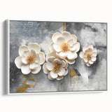 Vibrant abstract canvas artwork showcasing dynamic shapes and colors, perfect for modern decor, enhancing any living space ambiance.