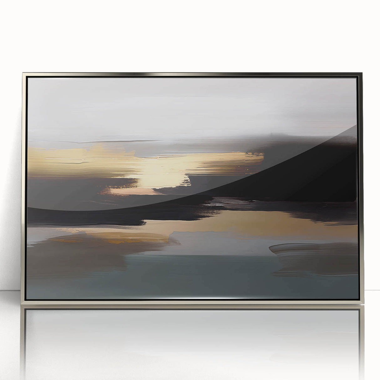 Vibrant abstract wall art canvas print showcasing dynamic shapes in bold colors, perfect for modern home decor and artistic expression.