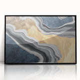 Vibrant abstract wall art canvas print showcasing bold colors and dynamic shapes, ideal for modern home decor or artistic spaces.