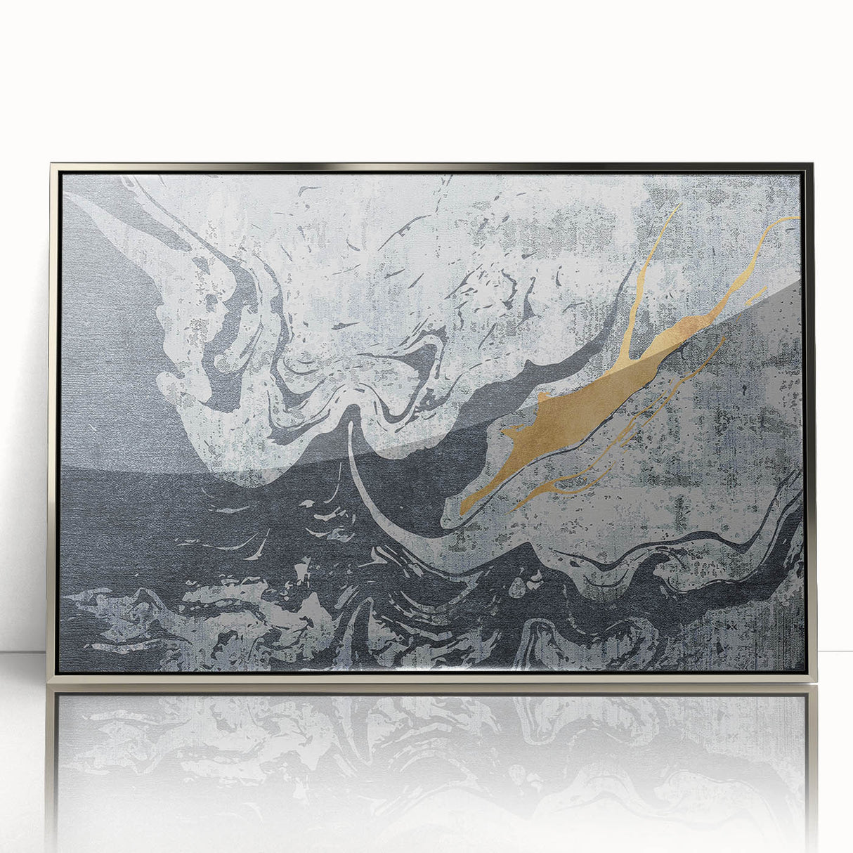 Abstract canvas artwork showcasing vibrant colors and dynamic shapes, featuring a modern design ideal for contemporary home decor, displayed against a neutral background.