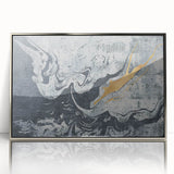 Abstract canvas artwork showcasing vibrant colors and dynamic shapes, featuring a modern design ideal for contemporary home decor, displayed against a neutral background.