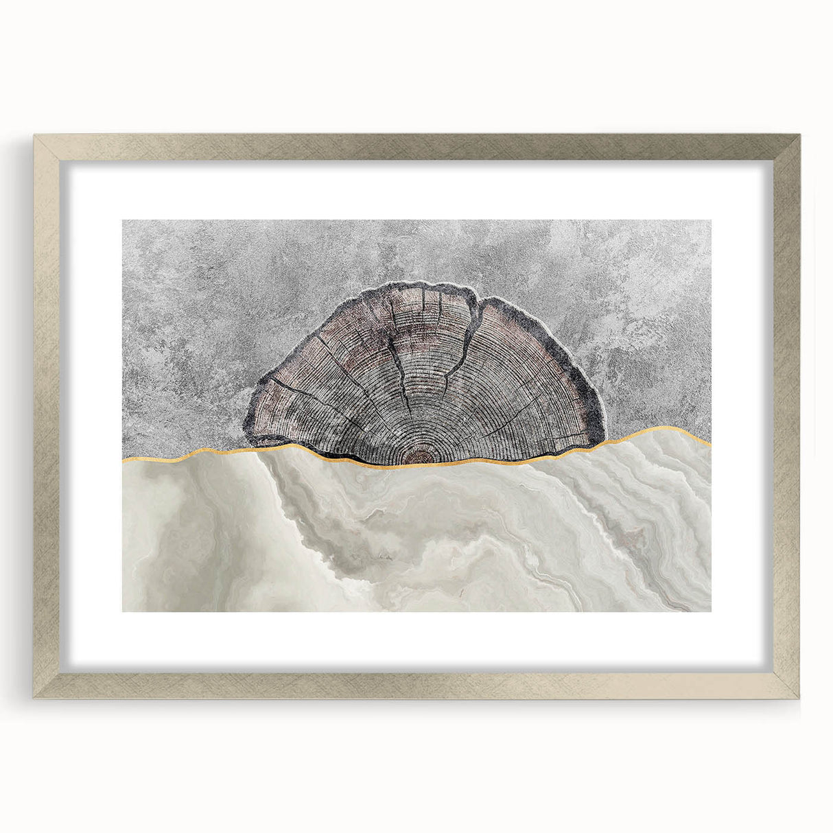 Abstract wall art print showcasing vibrant colors and dynamic shapes, perfect for modern decor, displayed against a neutral background.