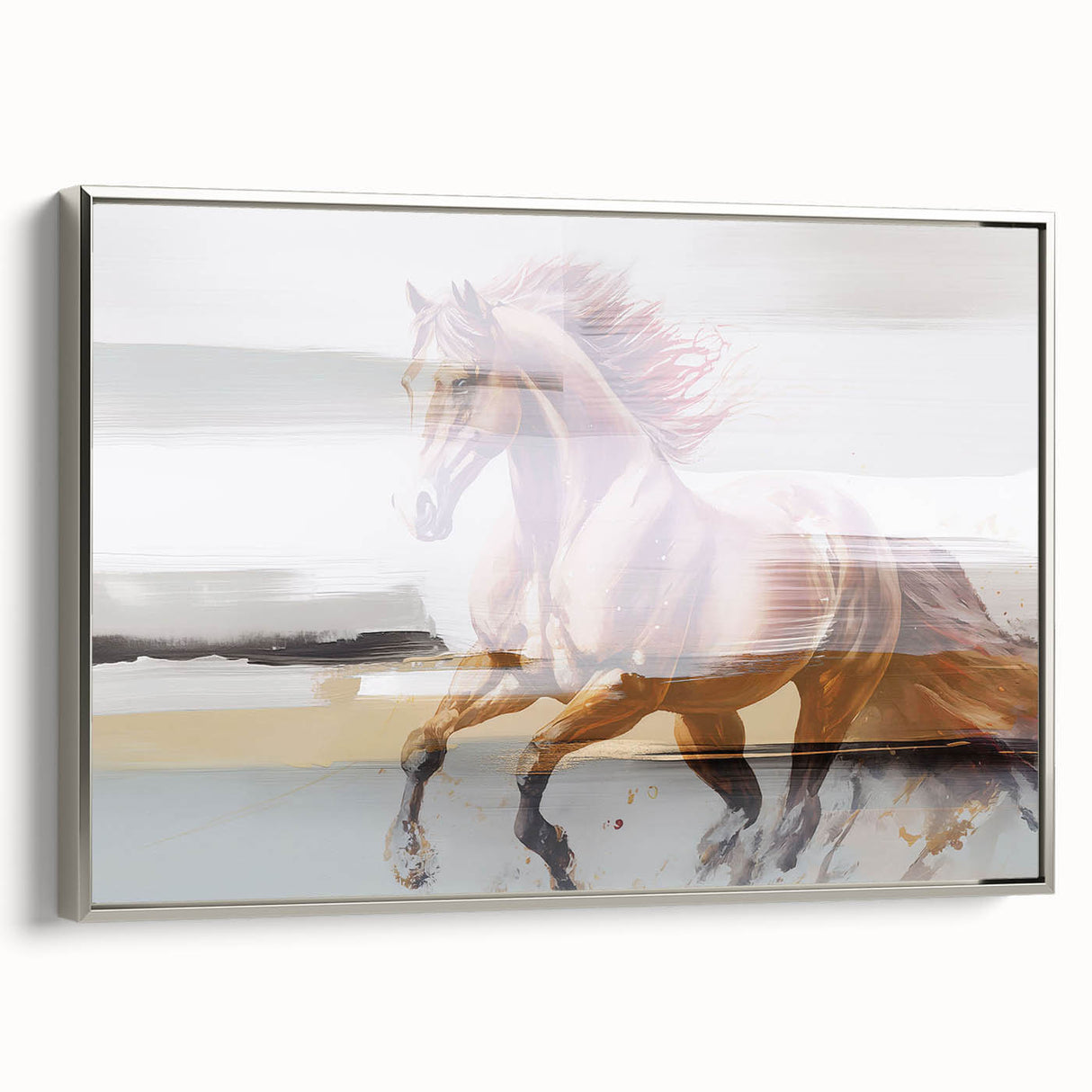 Abstract wall art canvas featuring vibrant colors and geometric shapes, elegantly rolled and packaged in a protective cardboard tube for safe shipping.