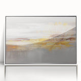 Colorful abstract canvas artwork showcasing vibrant swirls of blue, red, and gold against a textured background, ideal for modern decor.