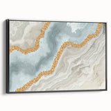 Vibrant canvas print showcasing abstract geometric shapes in vivid colors, ideal for modern home decor or art enthusiasts, emphasizing unique design elements.