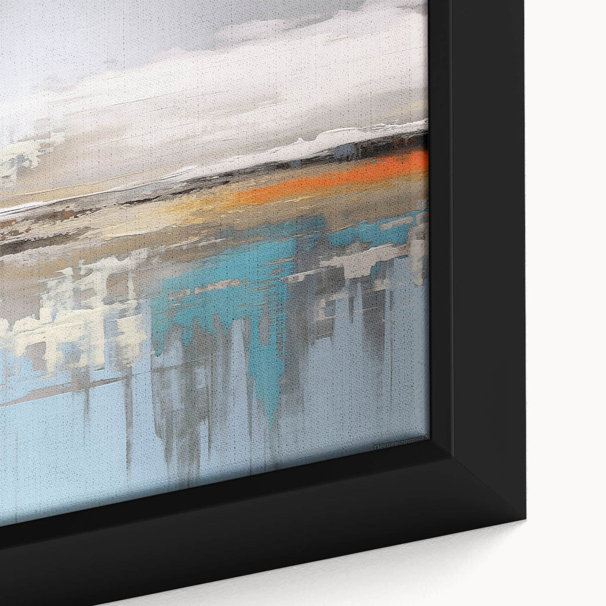 Colorful abstract canvas print showcasing vibrant geometric shapes and fluid lines, ideal for modern home decor or art collections.