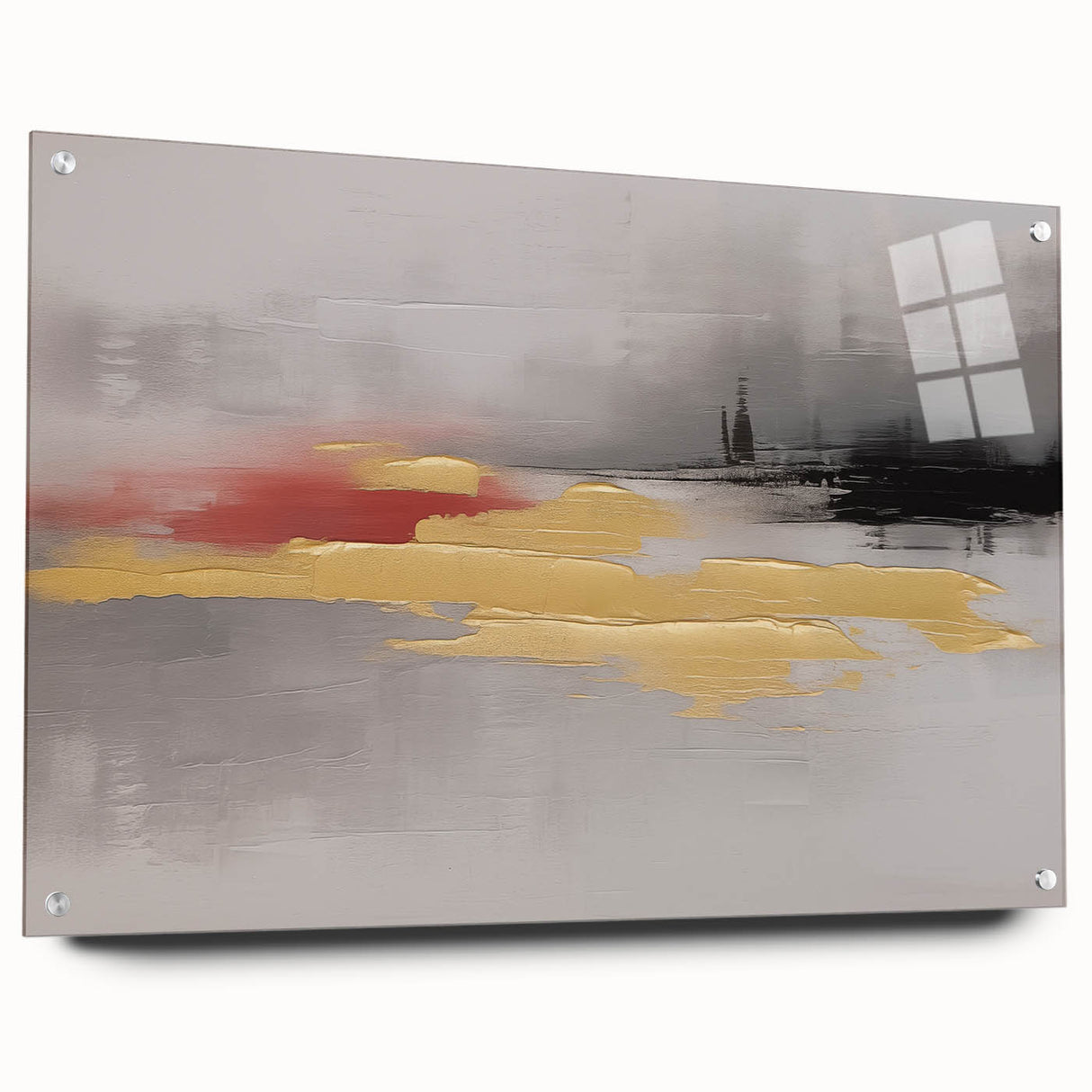Abstract canvas art showcasing vibrant colors and geometric patterns, perfect for modern home decor. The artwork is rolled and securely packaged in a protective tube.