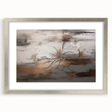 Abstract Contemplative Figure with Woodgrain - Minimalist Art