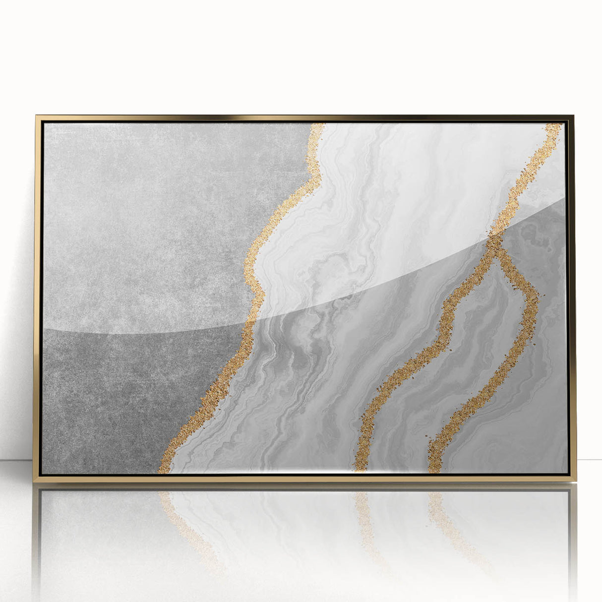 Vibrant abstract wall art print showcasing swirling colors and dynamic shapes, perfect for modern home décor or artistic displays.