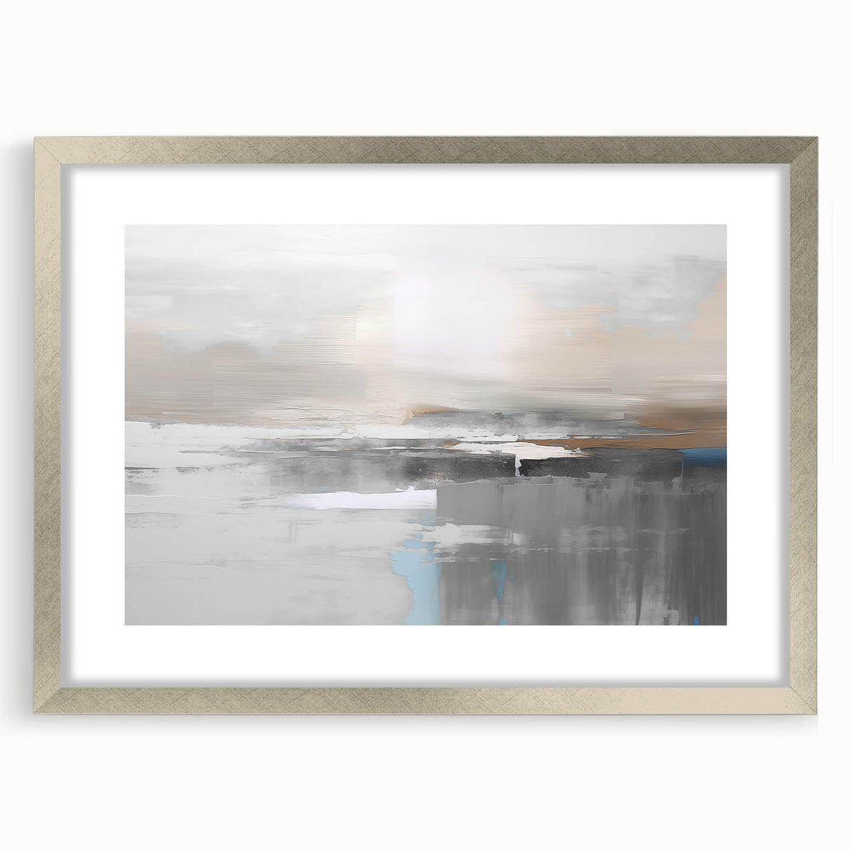 Vibrant abstract canvas art print showcasing swirling colors of blue, orange, and yellow, perfect for modern home decor.