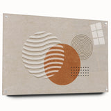 Colorful abstract canvas artwork with vibrant swirls of blue, orange, and yellow, perfect for modern home decor and artistic expression.