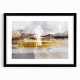 Colorful abstract wall art canvas print showcasing vibrant swirls of blue, orange, and yellow hues, ideal for modern home decor.