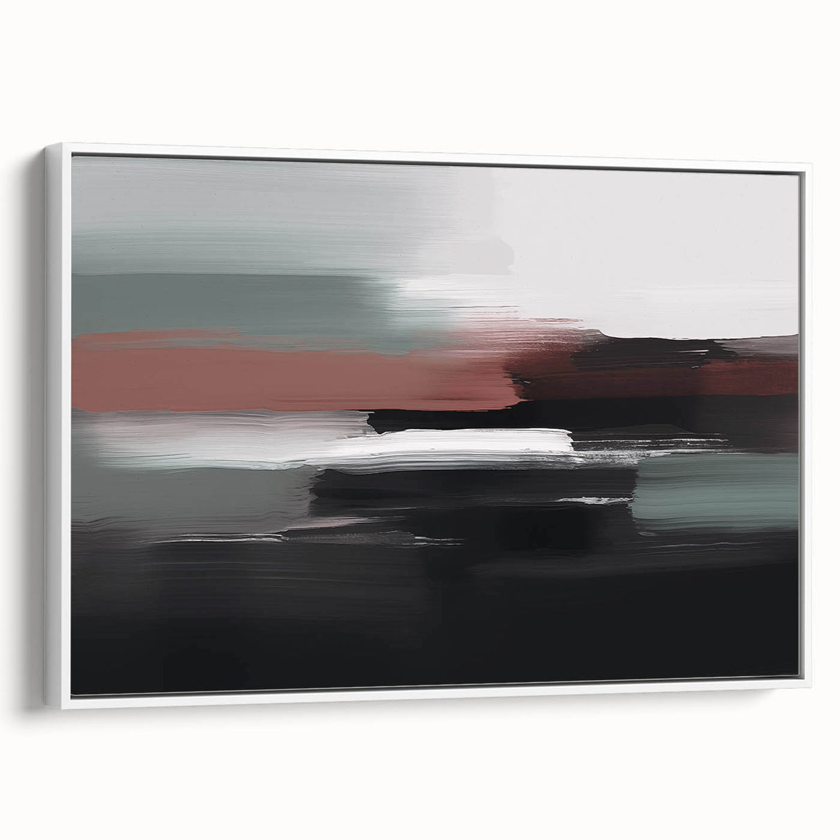 Colorful abstract wall art canvas print showcasing vibrant geometric shapes and fluid lines, ideal for modern home decor or gallery display.