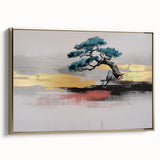 Abstract canvas artwork showcasing vibrant colors and dynamic shapes, ideal for modern home decor, emphasizing creativity and contemporary style.
