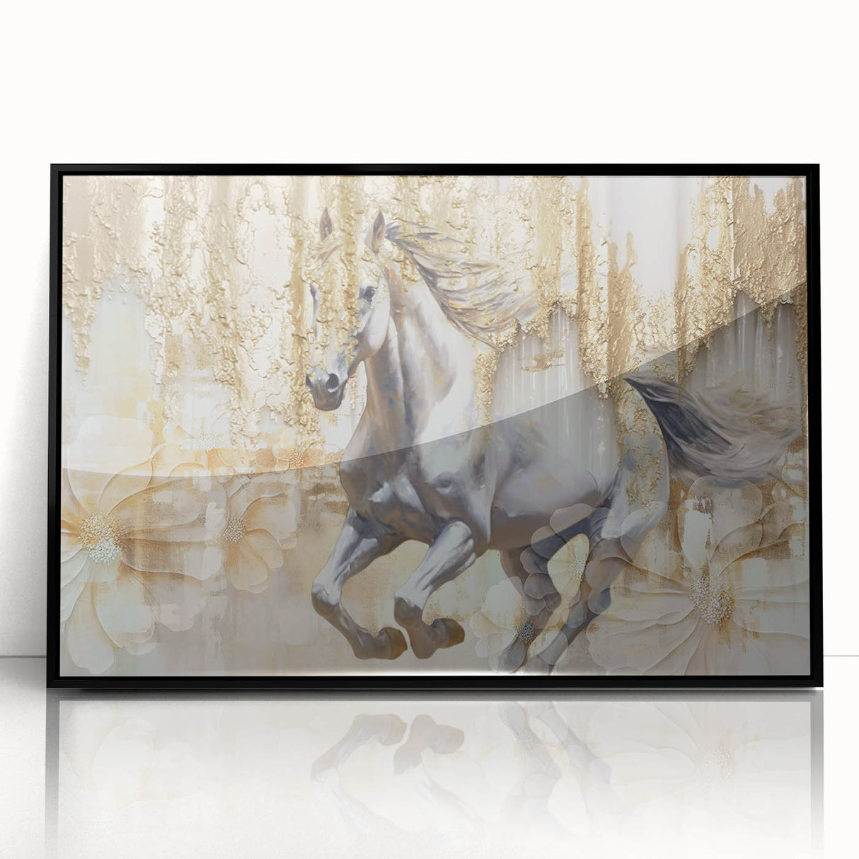 Abstract wall art canvas featuring vibrant colors like blue, orange, and yellow, showcasing dynamic geometric shapes and patterns, ideal for modern decor.