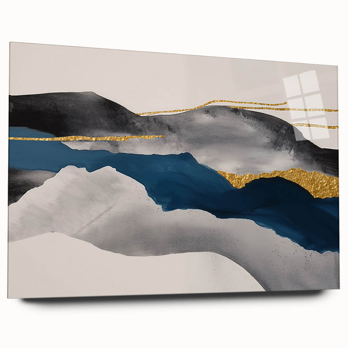 Vibrant abstract canvas artwork featuring bold colors and dynamic shapes, perfect for contemporary home decor or art collectors.