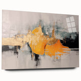 Colorful abstract canvas print showcasing vibrant geometric shapes and fluid lines, perfect for modern home decor or artistic display.