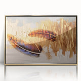 Abstract canvas artwork showcasing vibrant colors and geometric patterns, ideal for modern home decor. The piece adds a dynamic touch to any living space.