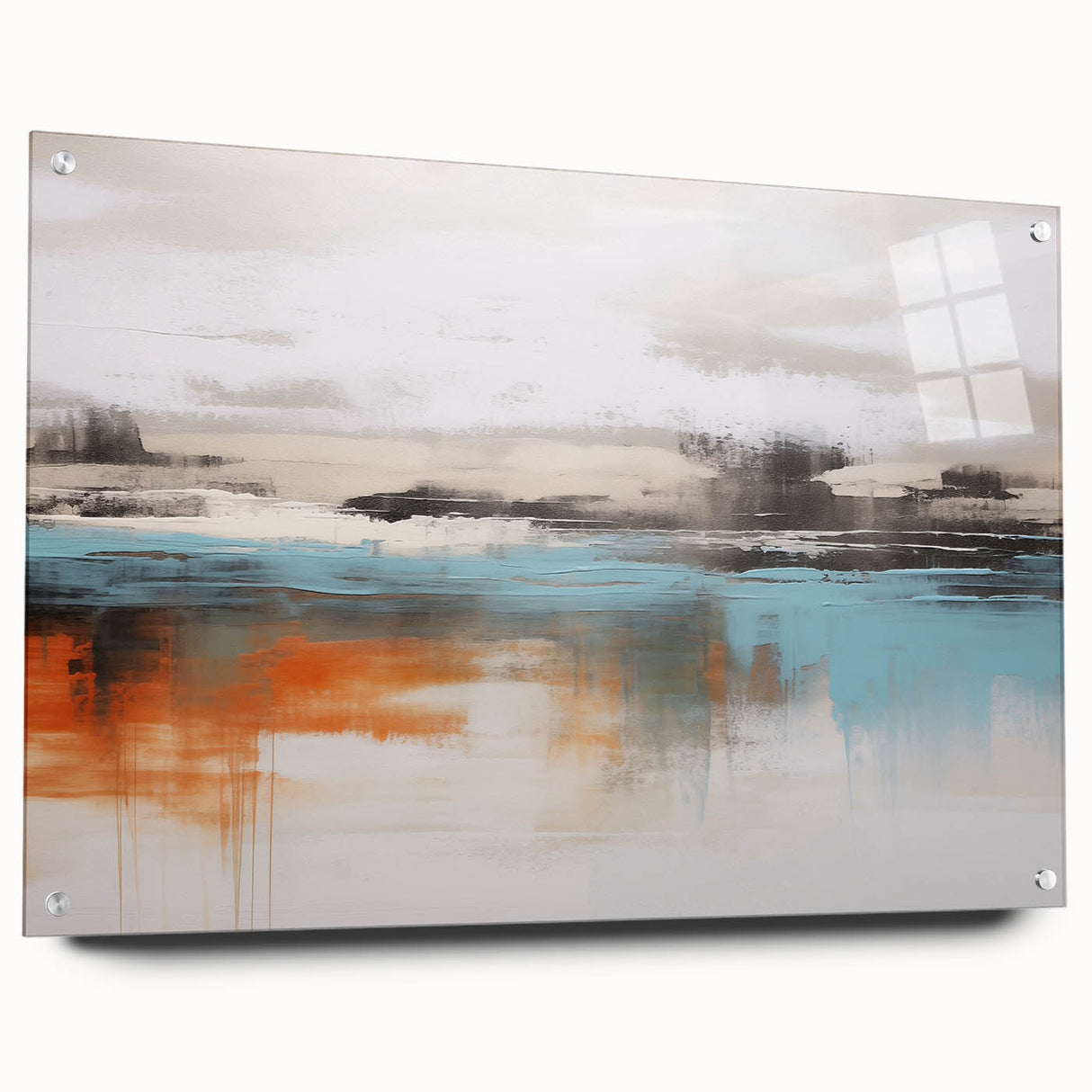 Abstract wall art canvas featuring vibrant colors and geometric patterns, elegantly rolled and ready for display, showcasing modern artistic flair and creativity.