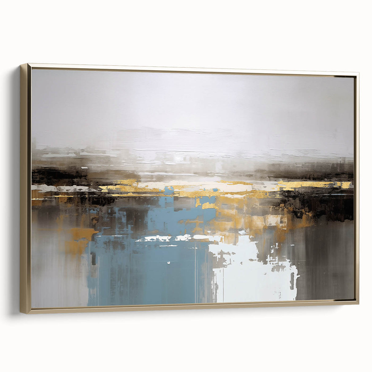 Vibrant abstract wall art canvas featuring bold colors and geometric shapes, rolled and securely packaged in a protective cardboard tube for safe delivery.