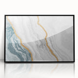 Abstract wall art canvas print showcasing vibrant colors and geometric shapes, ideal for modern home decor or office spaces, rolled for easy framing.