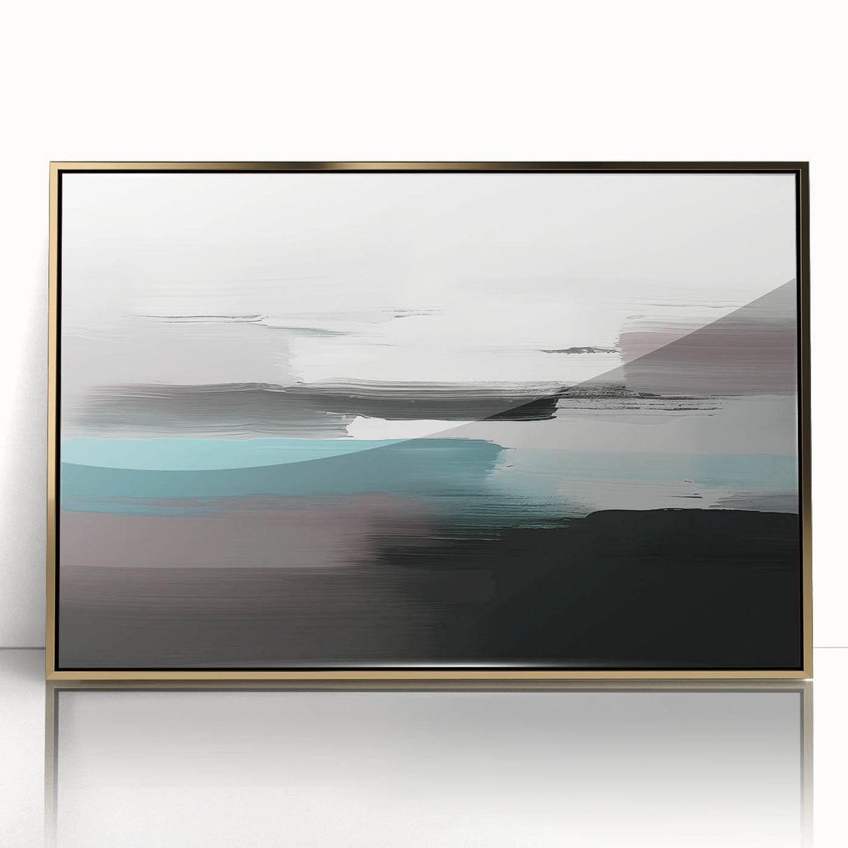 Abstract canvas artwork showcasing vibrant swirling colors in shades of blue, orange, and yellow, designed for modern home decor.