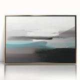 Abstract canvas artwork showcasing vibrant swirling colors in shades of blue, orange, and yellow, designed for modern home decor.