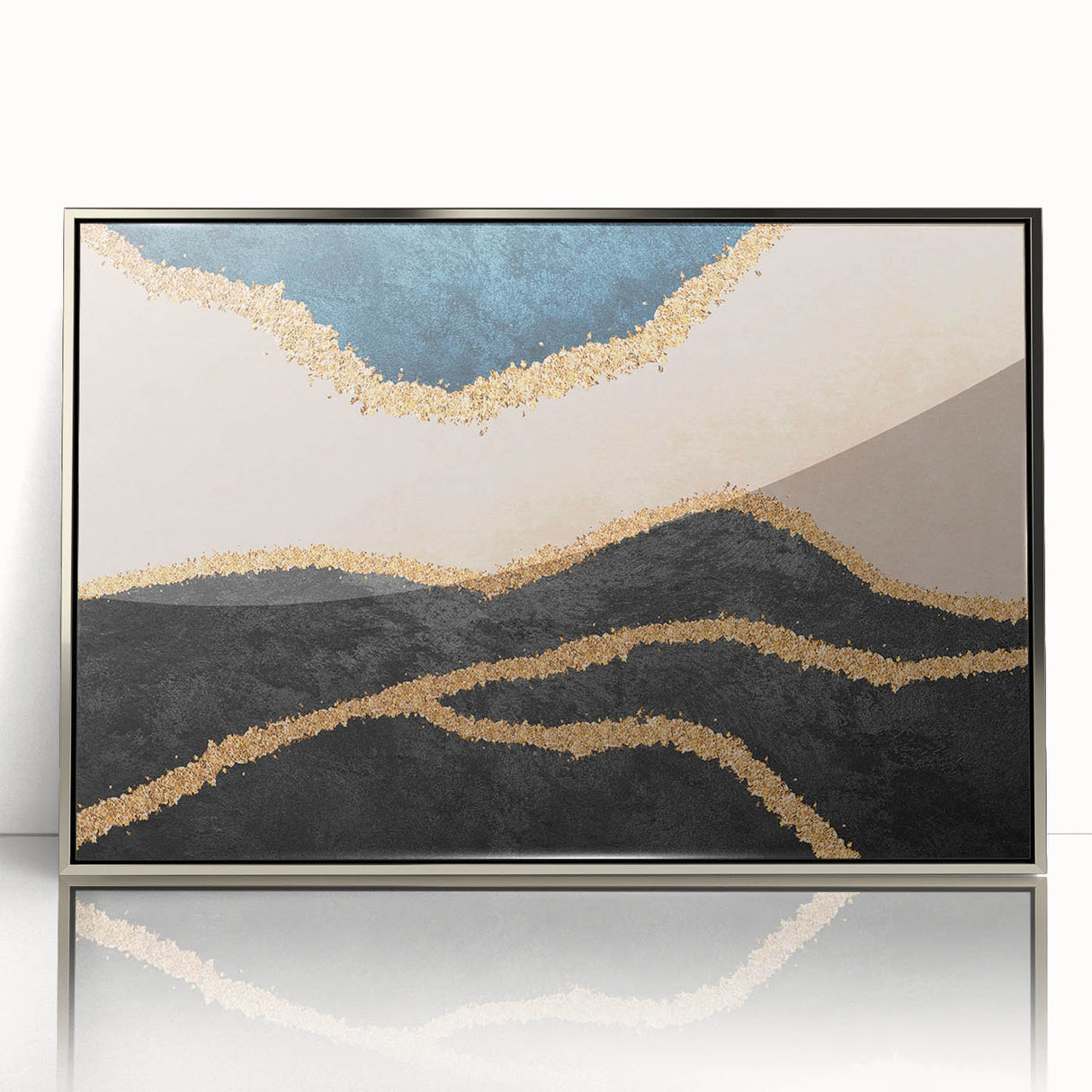 Abstract wall art canvas print showcasing vibrant colors and dynamic shapes, perfect for modern home decor and artistic expression.