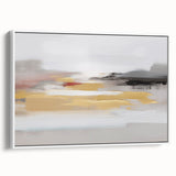 Abstract canvas artwork showcasing vibrant blue and orange swirls with dynamic shapes, ideal for modern home decor or art enthusiasts.