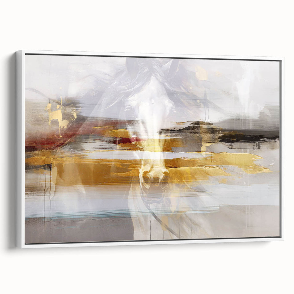 Abstract wall art print showcasing vibrant colors and dynamic shapes, perfect for modern decor. The piece exudes energy and creativity, ideal for enhancing interior spaces.