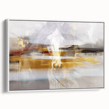 Abstract wall art print showcasing vibrant colors and dynamic shapes, perfect for modern decor. The piece exudes energy and creativity, ideal for enhancing interior spaces.