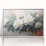 Colorful abstract canvas art featuring vibrant swirling patterns in blue, orange, and yellow tones, ideal for modern home decor or artistic spaces.