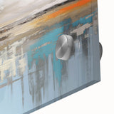 Colorful abstract wall art canvas print showcasing vibrant geometric shapes and fluid patterns, ideal for enhancing modern interior decor.