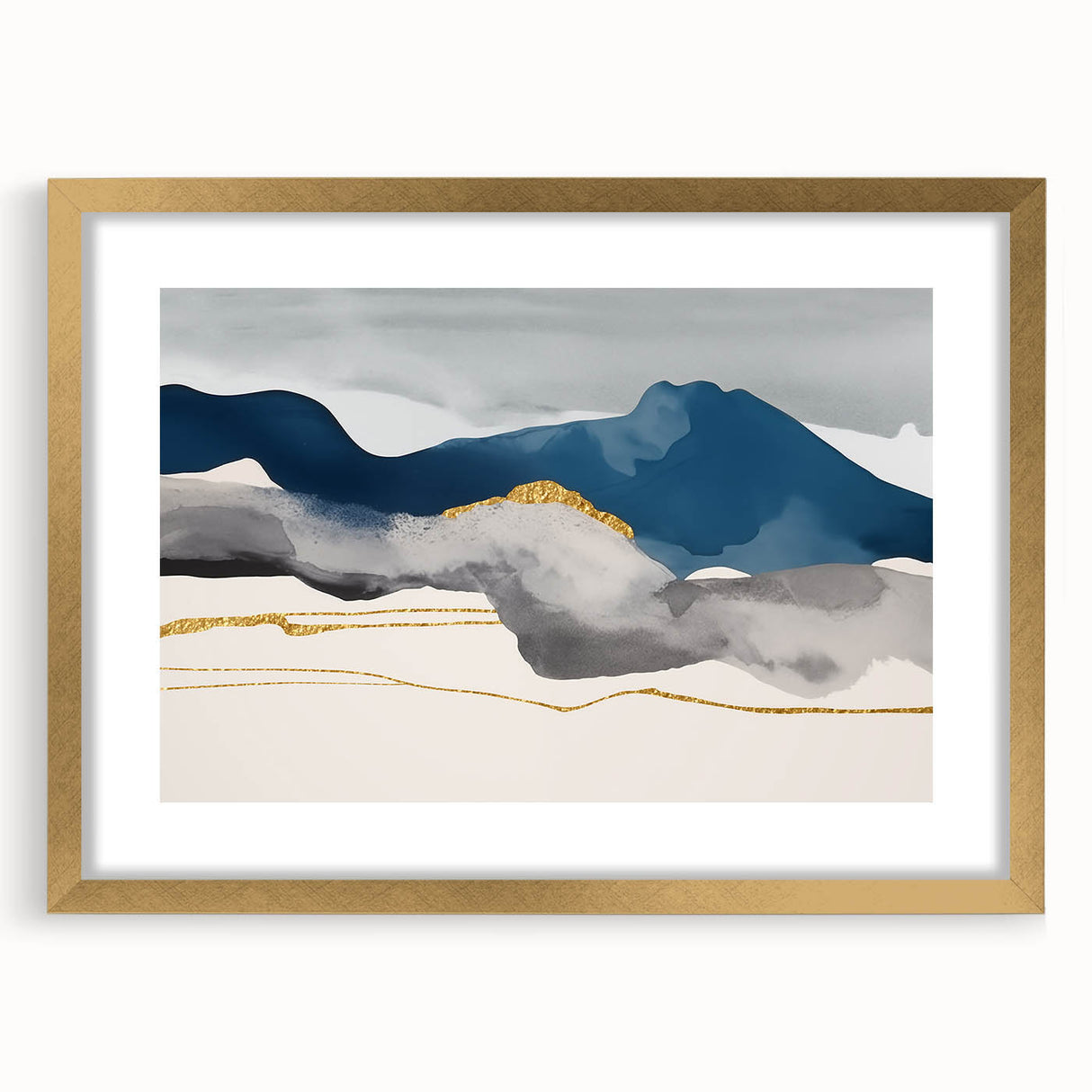 Colorful abstract wall art canvas print showcasing vibrant swirls of blues, oranges, and yellows, perfect for modern home decor or office spaces.