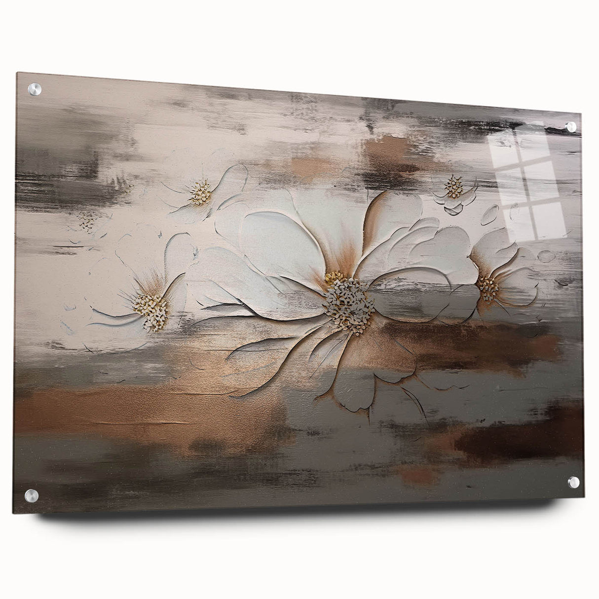 Abstract Contemplative Figure with Woodgrain - Minimalist Art