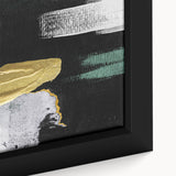 Abstract canvas artwork showcasing vibrant colors and dynamic shapes, perfect for modern home decor or artistic interior design.