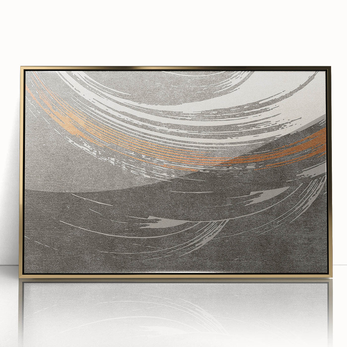 Vibrant abstract wall art canvas print showcasing bold colors and dynamic shapes, perfect for modern decor, displayed in a sleek setting.