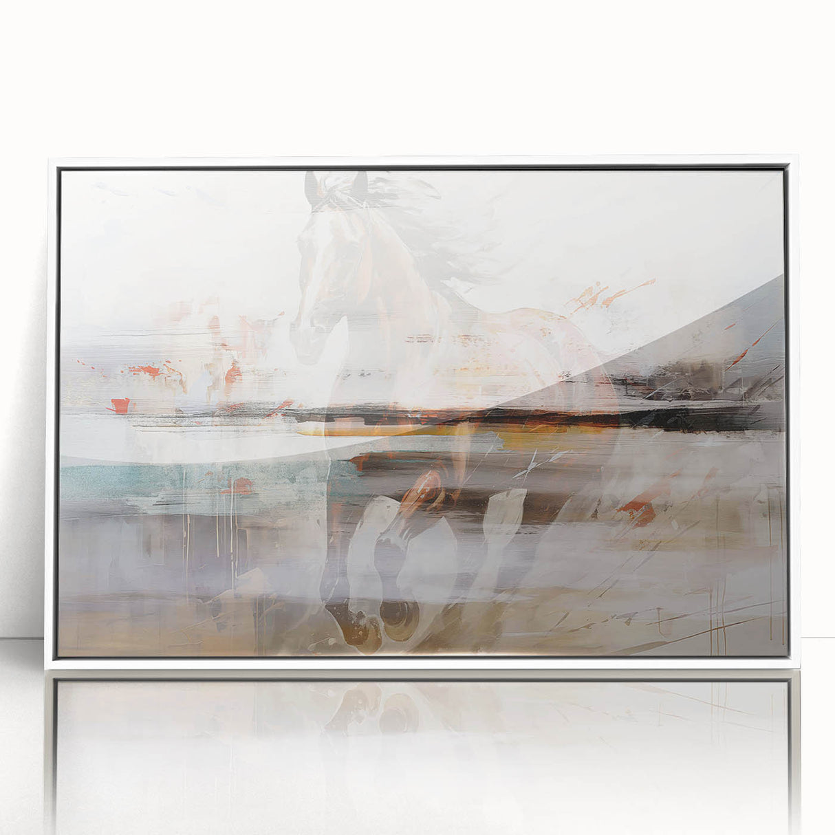 Vibrant abstract wall art print showcasing swirling colors and geometric shapes, ideal for modern home decor and artistic interiors.