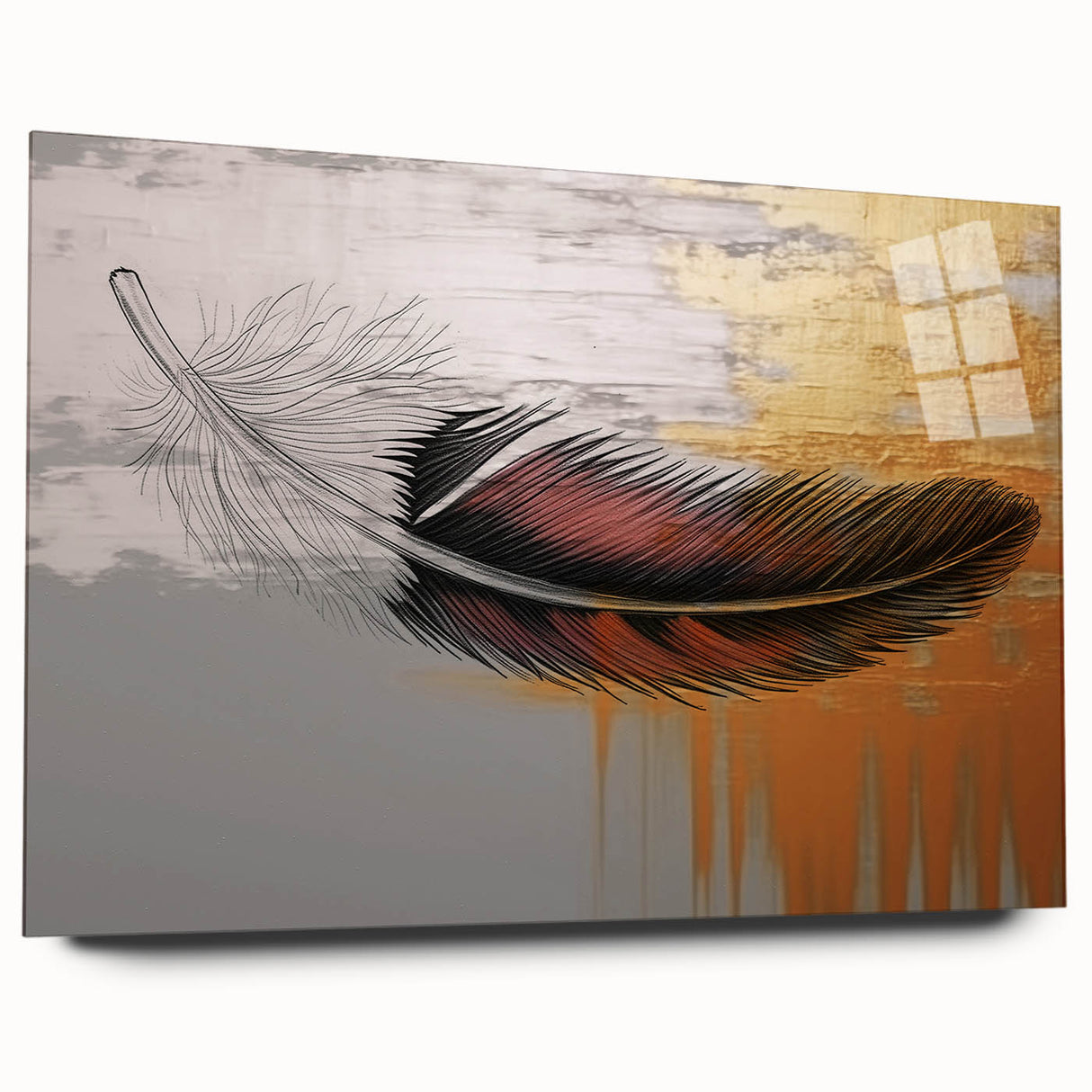 Abstract wall art featuring bold geometric shapes in vibrant colors, designed for modern decor, with a textured finish for added depth.