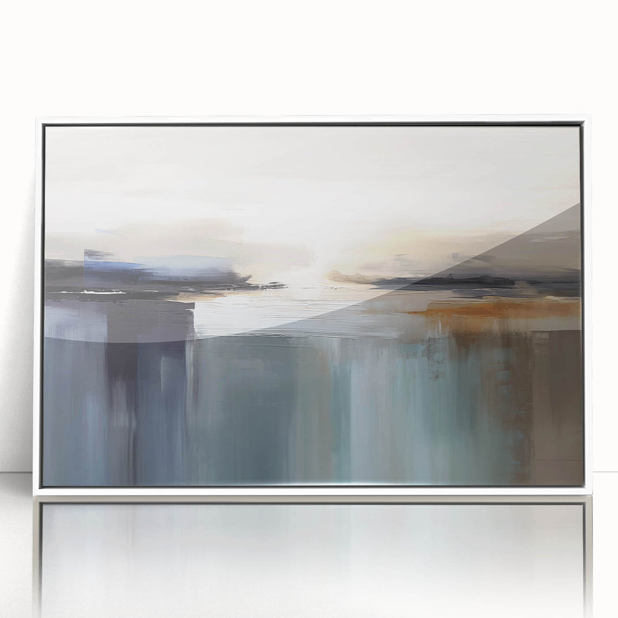 Abstract wall art canvas print showcasing vibrant colors and fluid shapes, ideal for modern decor, packaged securely for safe delivery.