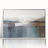 Abstract wall art canvas print showcasing vibrant colors and fluid shapes, ideal for modern decor, packaged securely for safe delivery.