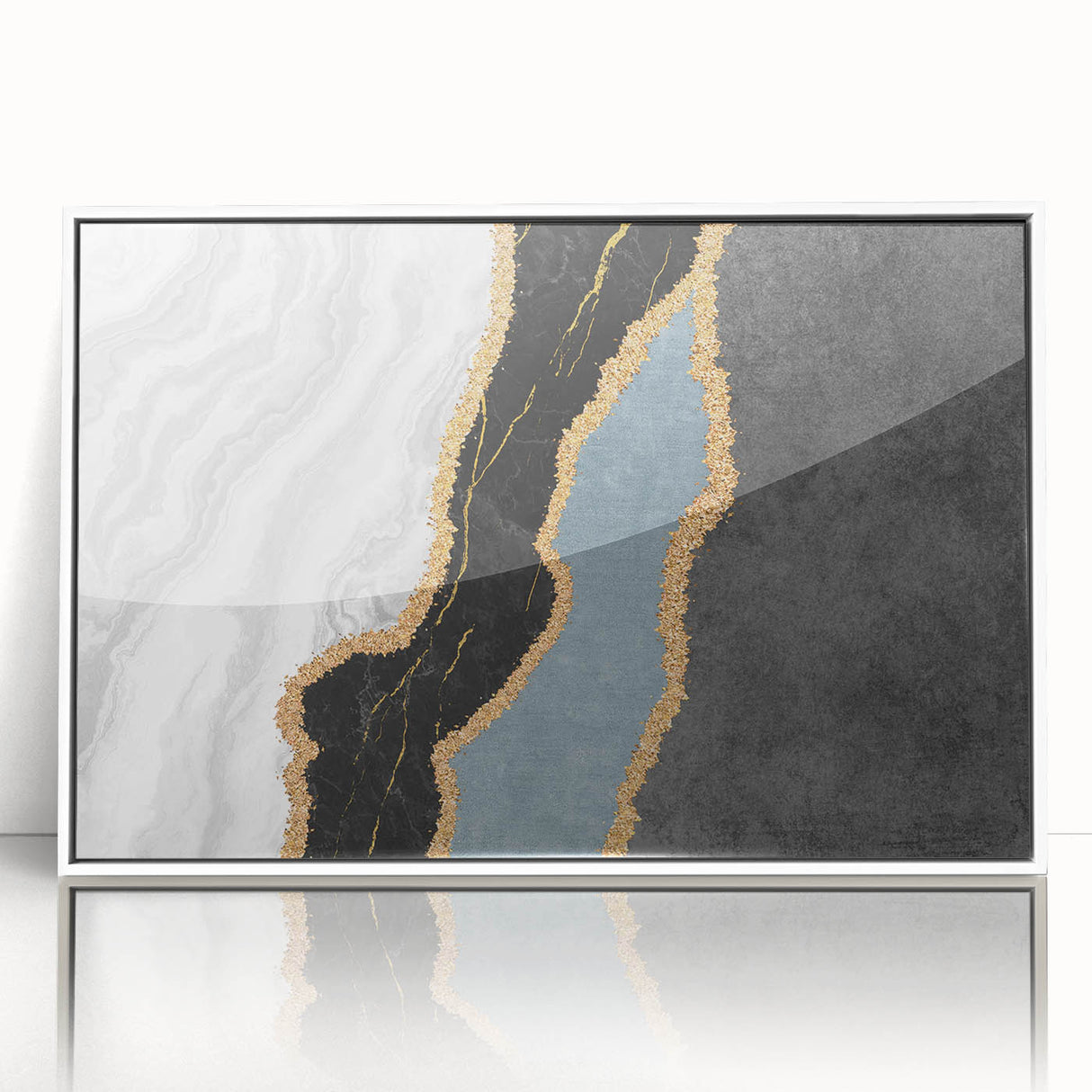 Abstract rolled canvas artwork showcasing vibrant splashes of color and dynamic shapes, perfect for modern home decor and artistic expression.