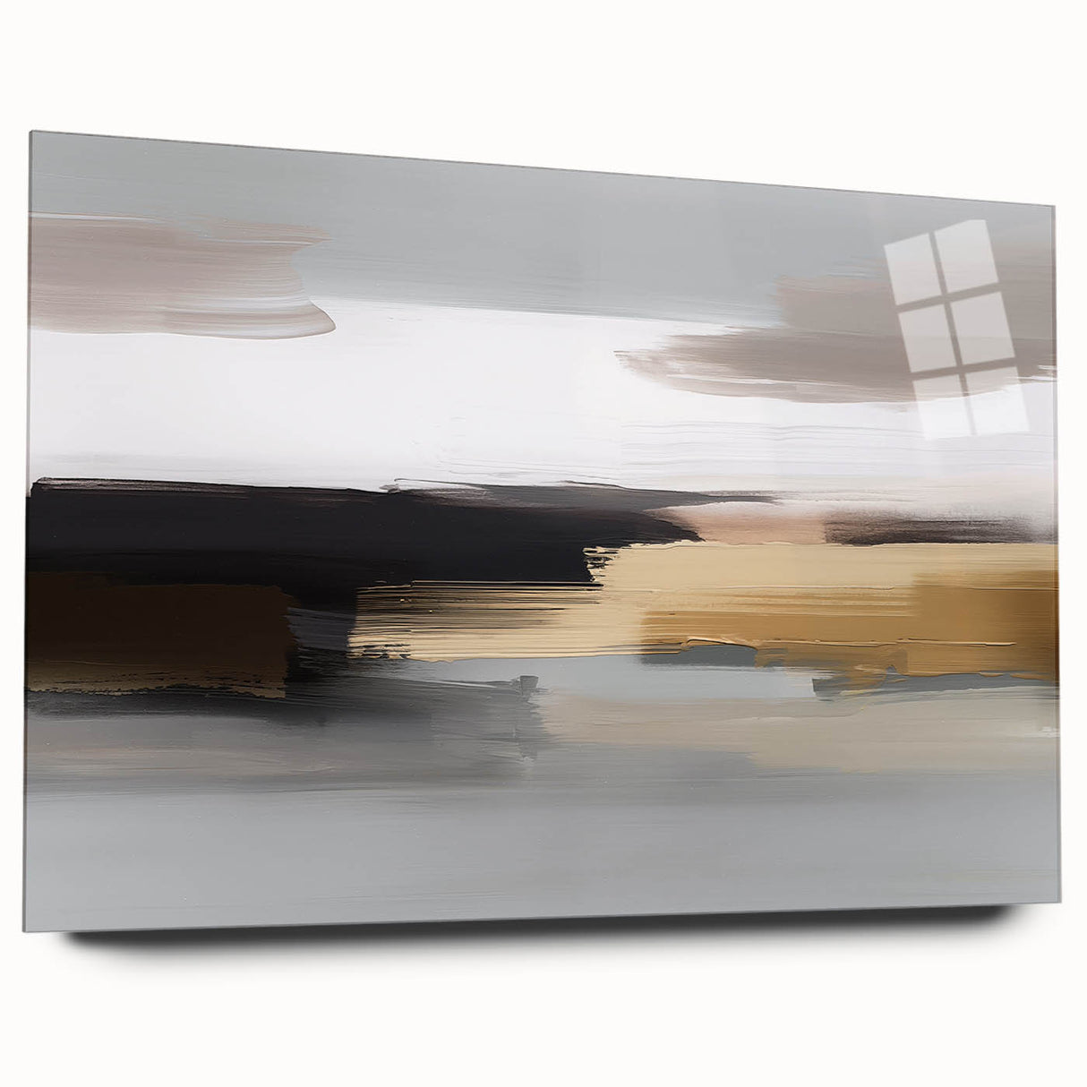 Abstract canvas art print showcasing vibrant colors and fluid shapes, ideal for modern home decor, displayed against a neutral background.