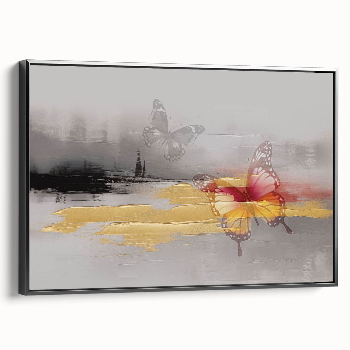 Abstract canvas artwork showcasing vibrant colors and dynamic shapes, ideal for modern home decor. Rolled and securely packaged in a protective cardboard tube.
