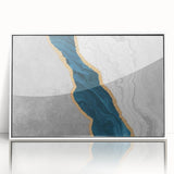 Abstract canvas artwork showcasing vibrant colors and fluid shapes, ideal for modern décor, presented in a protective cardboard tube.