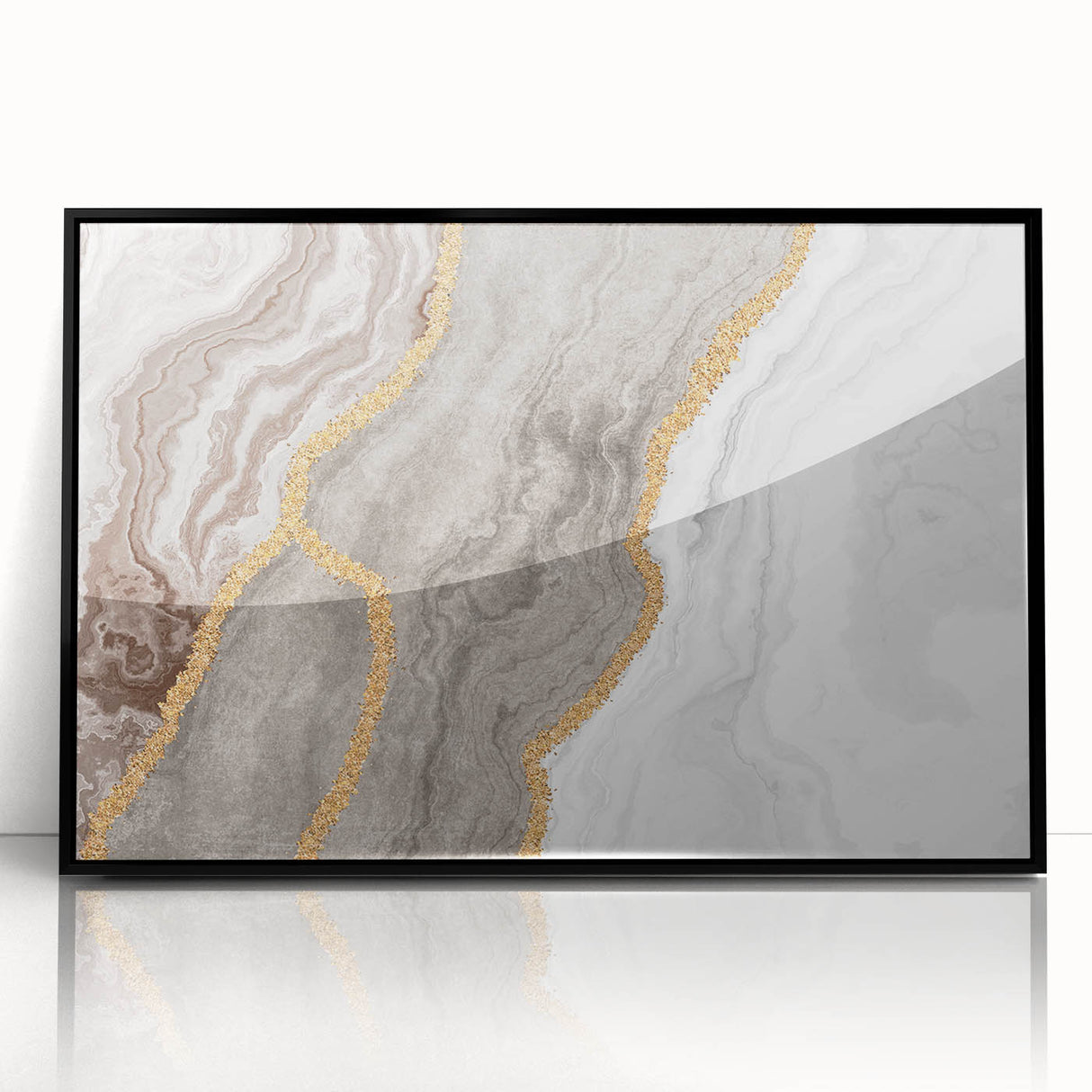 Abstract wall art canvas print showcasing vibrant colors and dynamic shapes, perfect for modern home decor or office spaces.