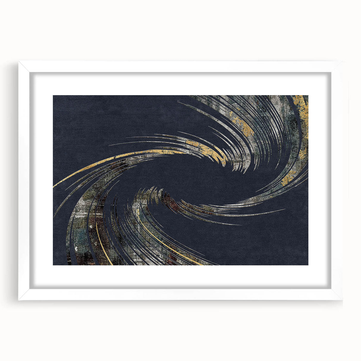 Colorful abstract wall art canvas showcasing vibrant swirls of blue, orange, and yellow hues, perfect for modern home decor and artistic flair.