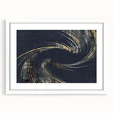 Colorful abstract wall art canvas showcasing vibrant swirls of blue, orange, and yellow hues, perfect for modern home decor and artistic flair.