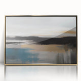 Abstract wall art canvas in vibrant colors showcasing geometric shapes and fluid lines, perfect for modern home decor, displayed rolled in a protective tube.
