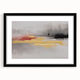 Abstract canvas art print showcasing vibrant colors and geometric shapes, elegantly rolled and ready for display, highlighting modern artistic expression.